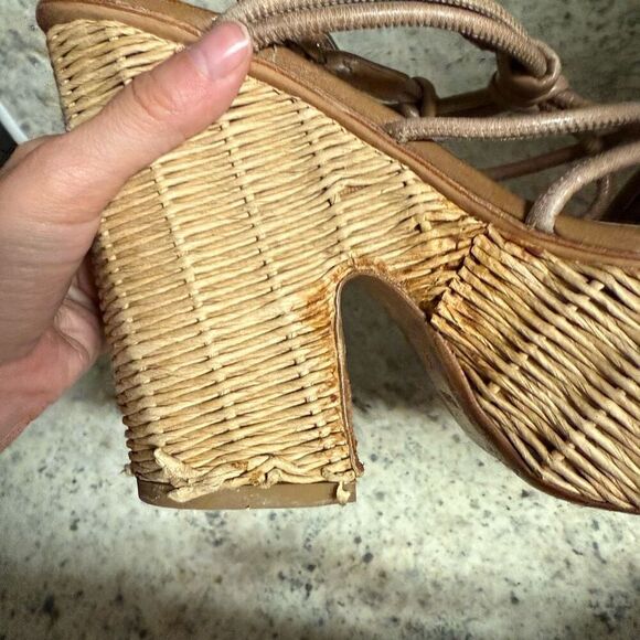 Prada wicker wedge platform sandal - Picture 8 of 10